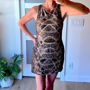 AllSaints Hand Embellished sequins dress size 6